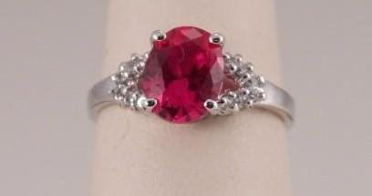 14KT WG Pink Topaz Ring (1 of 7)