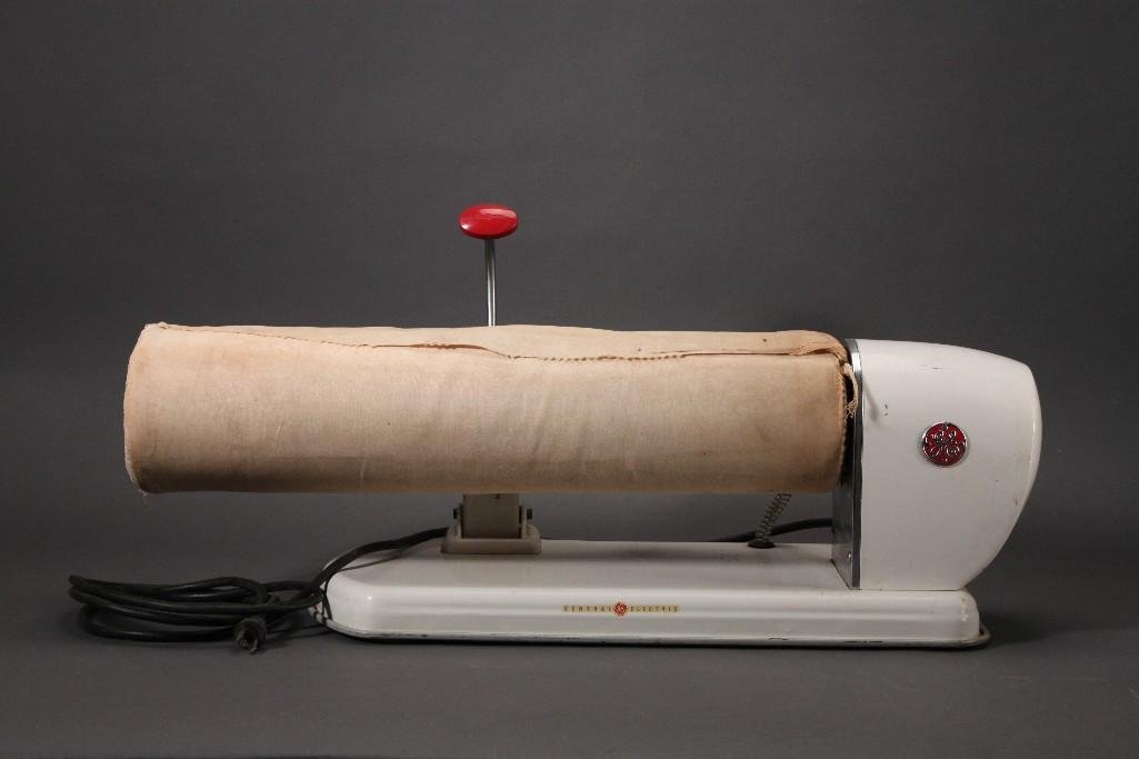Vintage General Electric Rotary Clothes Iron: Category# AR30,Serial# 2016647. Measures 29" x 10" x 10". Shows age and wear.