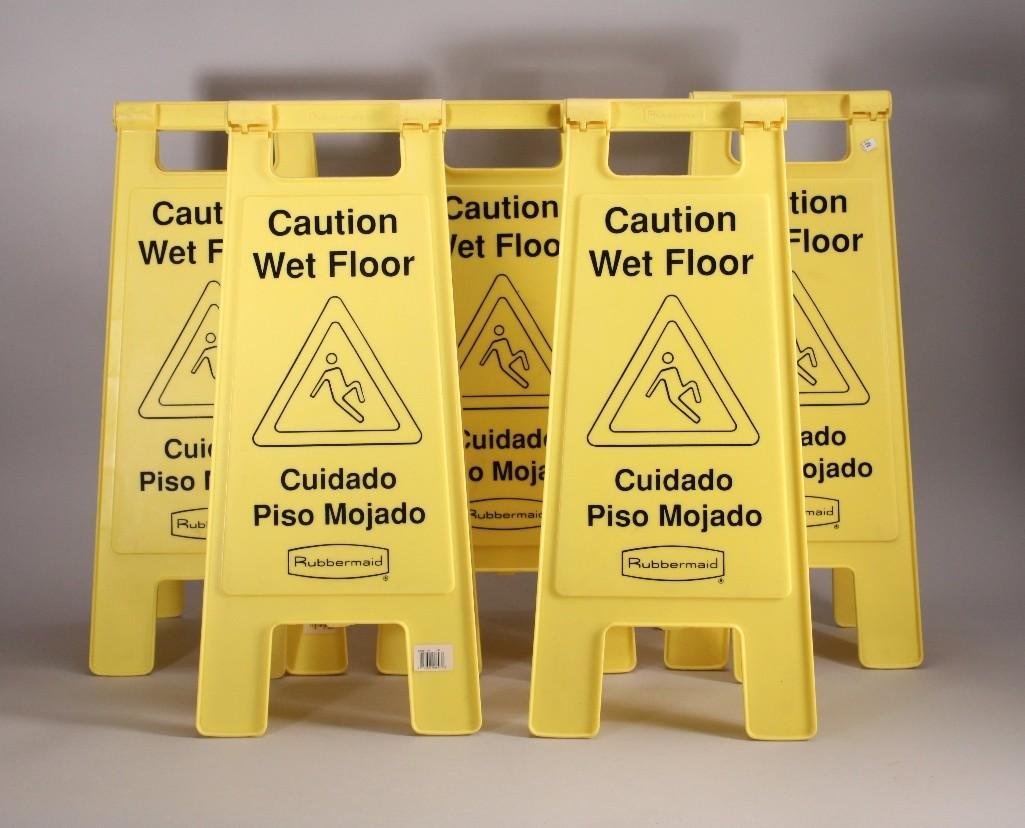 Rubbermaid "Wet Floor" Caution Signs (4) (1 of 3)