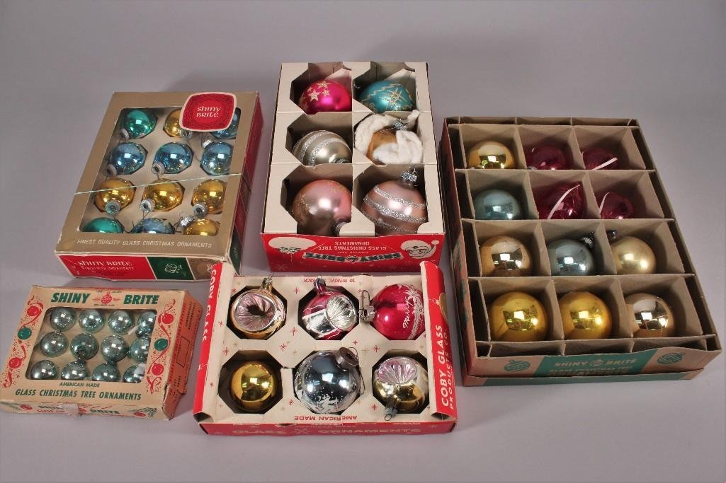 Vintage Shiny Brite Glass Ornaments (5 Boxes) (1 of 10)