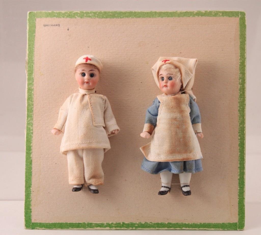 Vintage German Bisque Dolls (pair) (1 of 9)