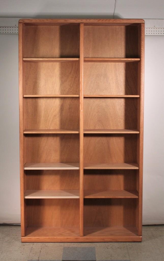 Double Wide Oak Bookcase (1 of 8)