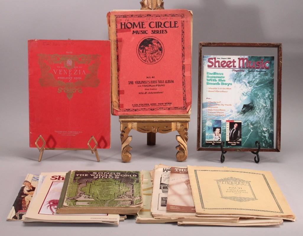 Vintage Sheet Music: Titles include Mendelssohn 12 Favorite Songs without Words, 1903 Schimer'sLibraryof Musical Classics, 1915 Songs the Whole World Sings, and more.