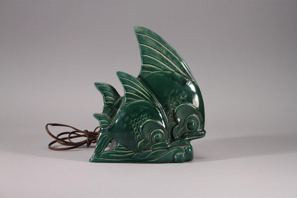 Vintage Gilner Glazed Pottery TV Light (1 of 5)