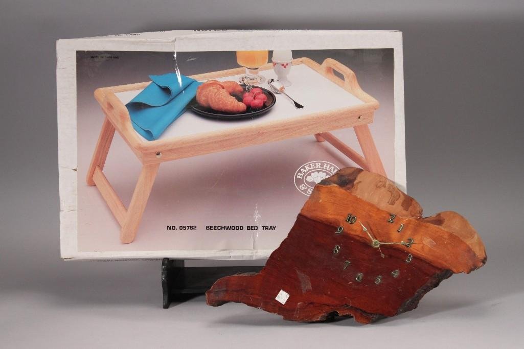 Bed Tray & Wooden Wall Clock (2) (1 of 5)