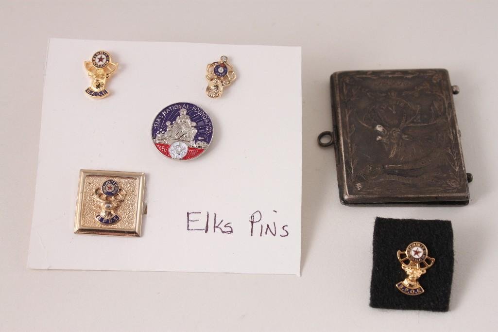Elks Fraternal Order Lapel Pins & Oath Pendant (1 of 8)