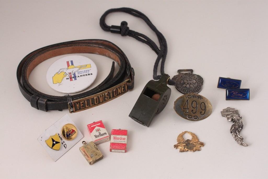 Vintage Whistle & Pins ( (1 of 8)