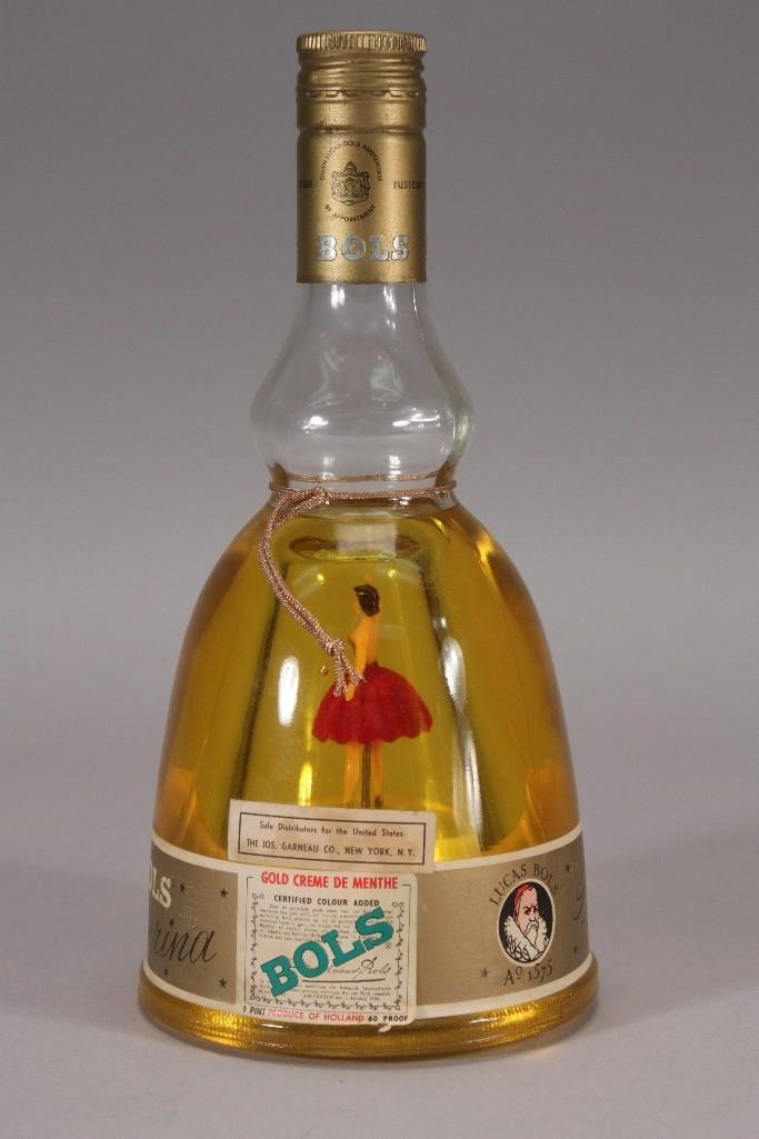 Vintage Bols Musical Dancing Ballerina Decanter: Vintage sealedbottle of Bols Musical Dancing Ballerina Double Glass Bottle/Decanter, in great working condition. Musicstill plays and ballerina still dances. Original seal has not been broken.