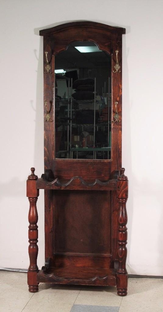 Vintage Wooden Hall Tree (1 of 6)
