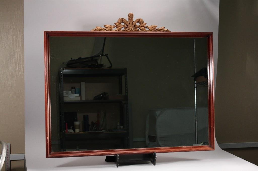 Wood  Framed Beveled Mirror (1 of 6)