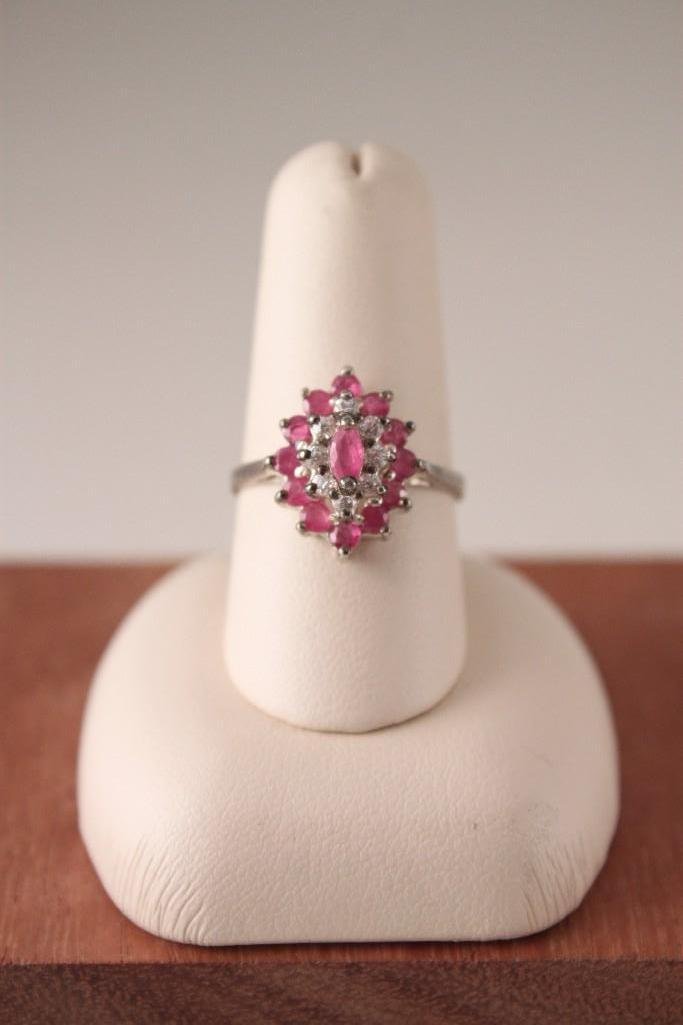 Ladies Fine Diamond & Ruby Ring (1 of 4)