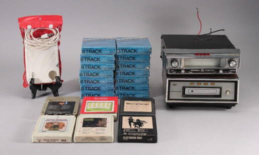 8-Track Players & 8-Tracks: Panasonic8-Track player model no RS-802US and a Motorola automobile 8-Track player. 8-Tracks include 6 8-Tracks with music on them and fourteen blank 8-Tracks.