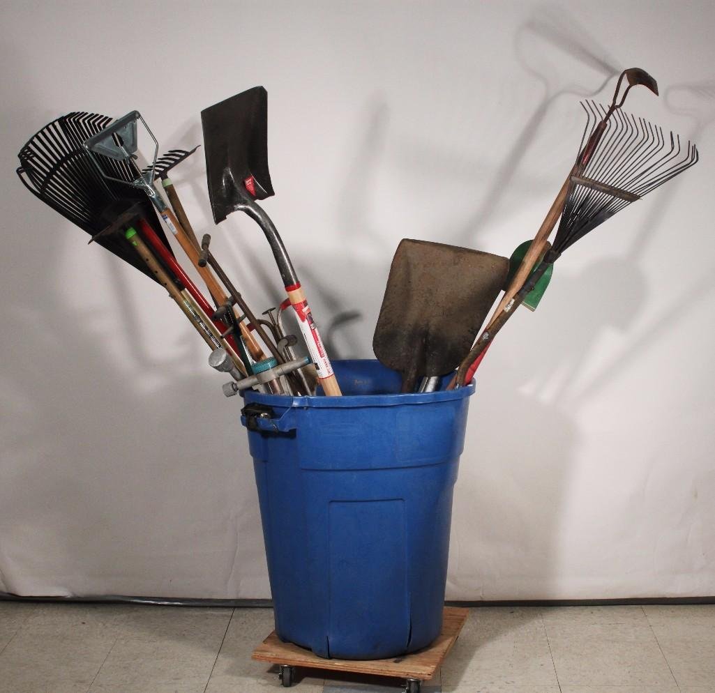 Garden Tools & Trash Bin (1 of 4)