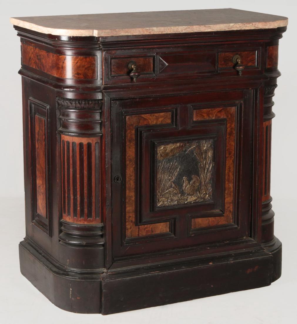 AN UNUSUAL VICTORIAN SIDE CABINET WITH PLAQUE (1 of 11)