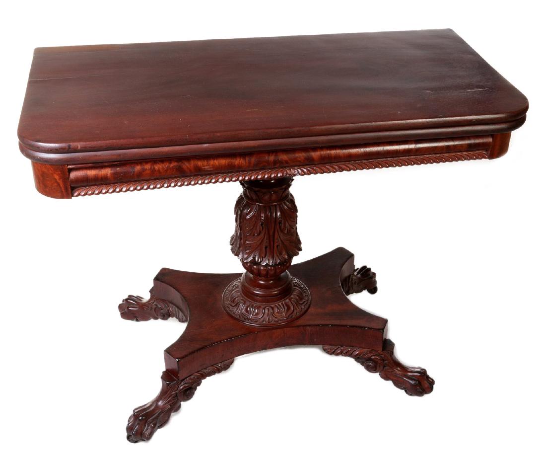 A MID 19TH CENTURY AMERICAN FLIP TOP GAMES TABLE (1 of 10)