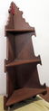 AN EARLY WALNUT VICTORIAN HANGING CORNER SHELF - 2