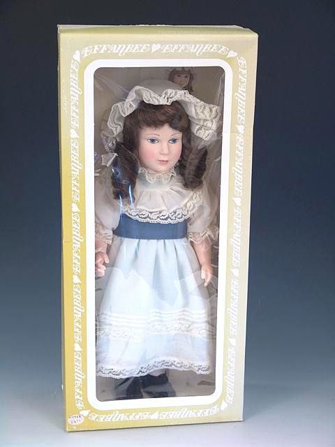 EFFANBEE CHRISTINA DOLL #7483 IN ORIGINAL BOX: Measures 15 inches tall, In orignal box with papers and tag. Like new condition noting some tape tears and fading to the box.