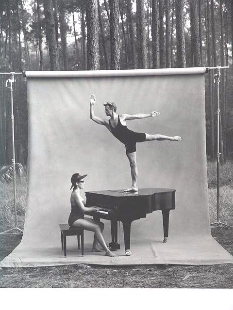 ORIGINAL LIMITED PHOTOGRAPH BY ANNIE LEIBOVITZ (B: Great and desireable image titled MIKHAIL BARYSHNIKOV AND LINDA DOWDELL, a gelatin silver print from 1990 signed and numbered 2/25 in pencil on the reverse. Archivally matted and framed with an overal