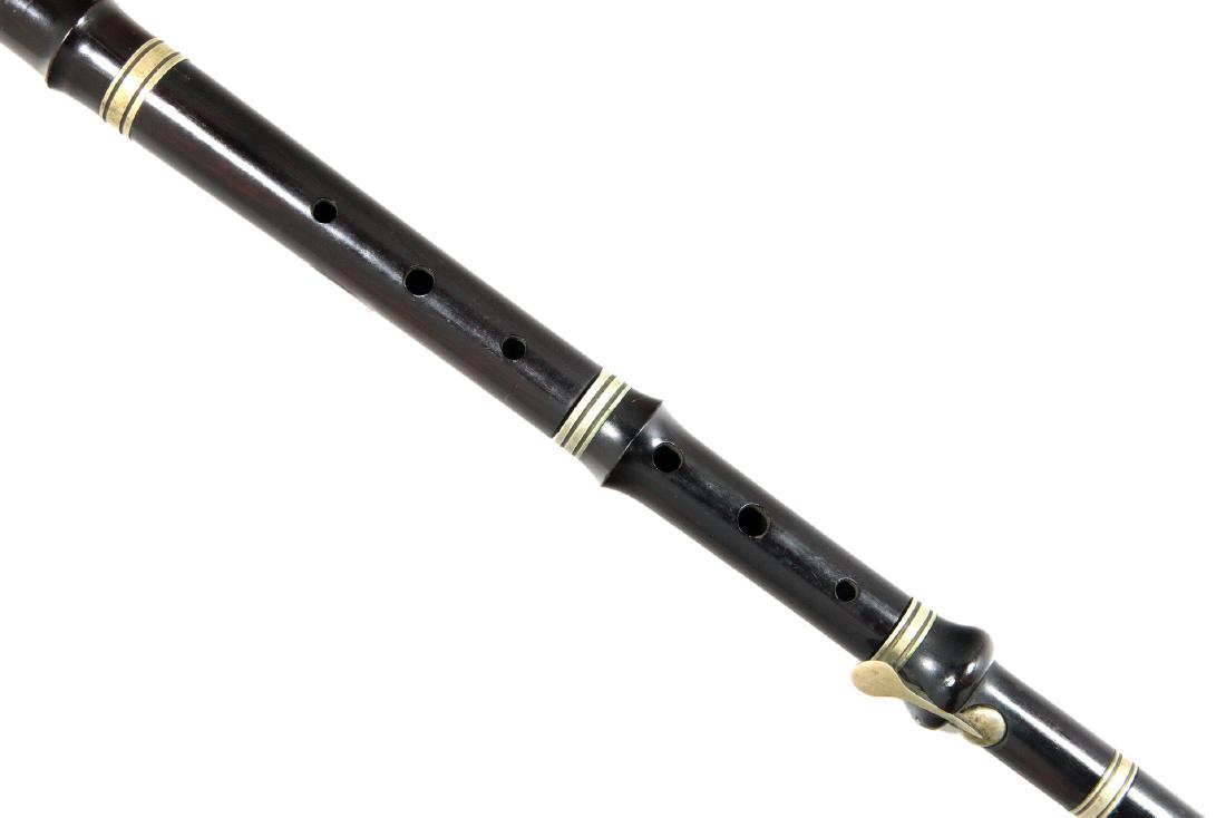 A 19TH CENTURY EBONY WALKING STICK FLAGEOLET (1 of 10)