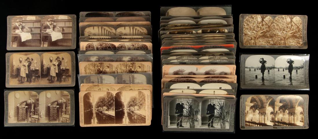 LOT OF 69 STEREOSCOPIC CARDS BY KEYSTONE & UNDERWOOD (1 of 8)
