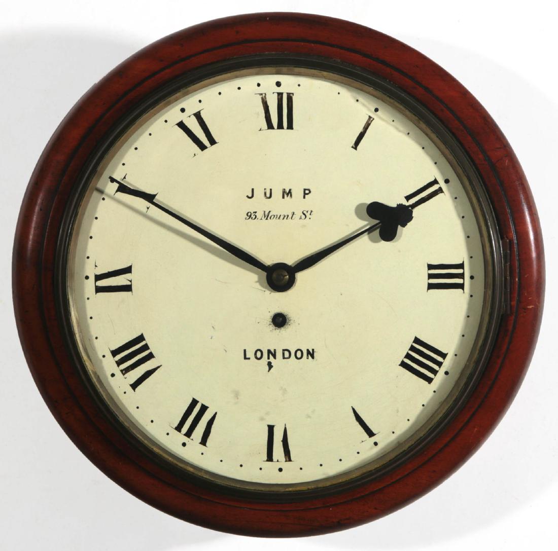 A 19TH C. ENGLISH FUSEE GALLERY CLOCK SIGNED JUMP (1 of 7)