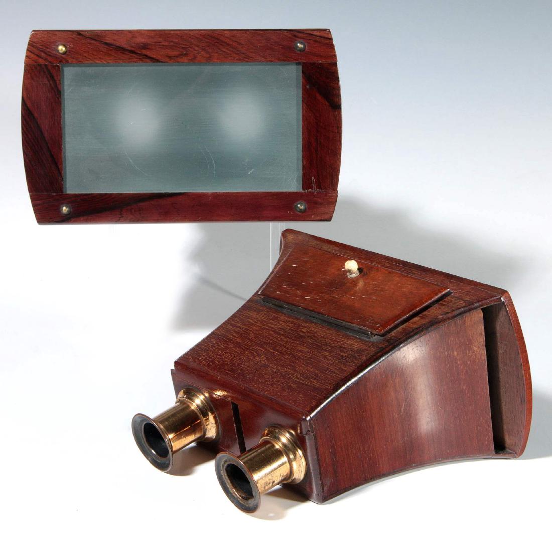 TWO GOOD 19TH C. BREWSTER TYPE STEREOSCOPES (1 of 9)