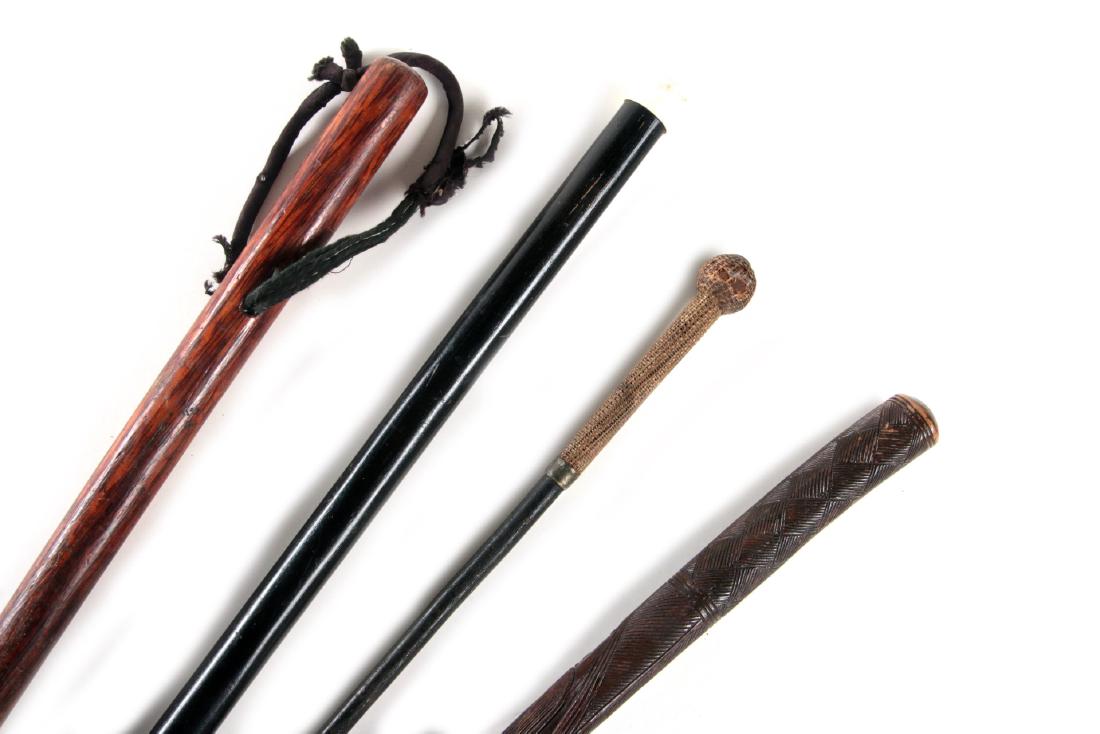 FOUR ANTIQUE WALKING STICKS (1 of 9)