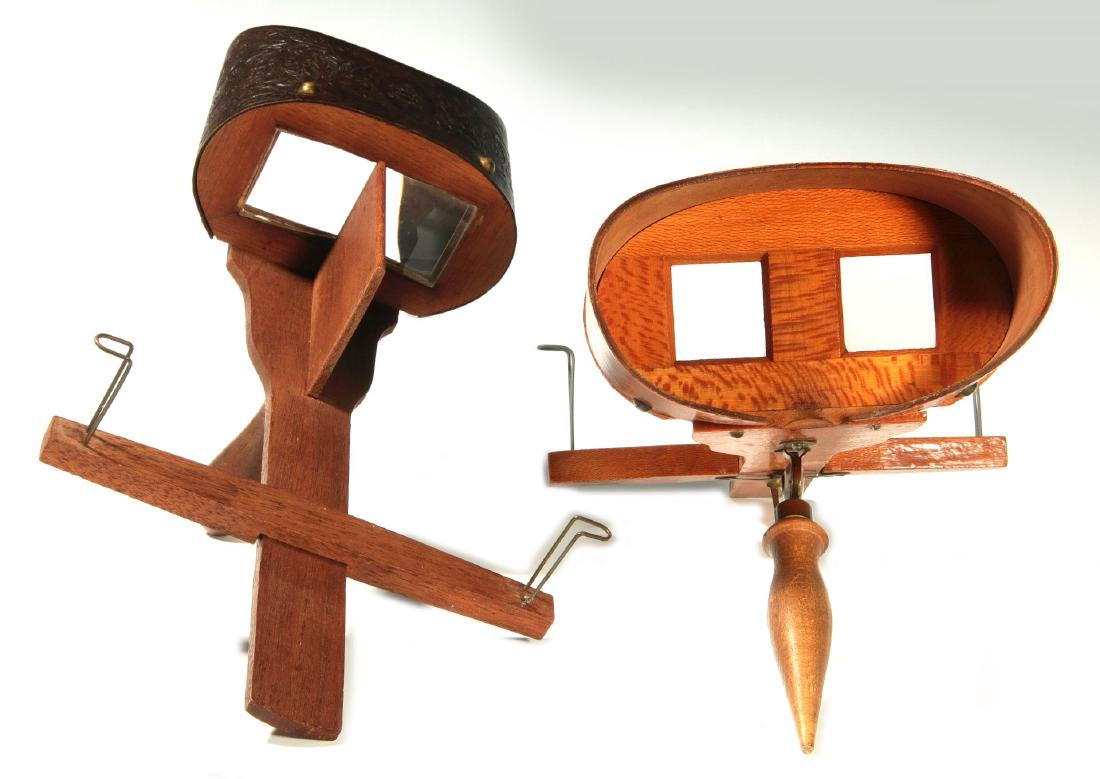 TWO CIRCA 1900 HAND-HELD STEREOSCOPES (1 of 9)