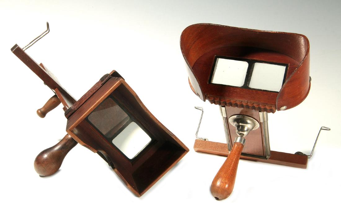 TWO 19TH CENTURY HAND-HELD STEREOSCOPES (1 of 10)