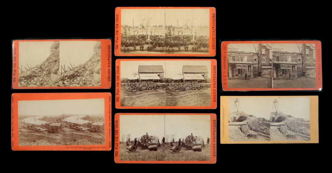 GROUP OF SEVEN CIVIL WAR STEREOVIEW SCENES (1 of 10)