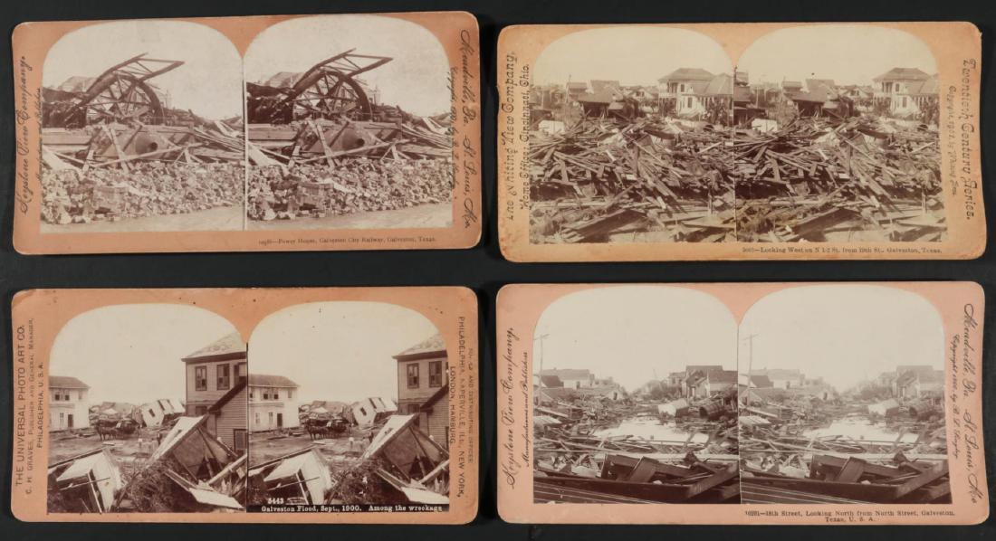 THIRTEEN STEREOVIEWS OF THE GALVESTON DISASTER (1 of 6)