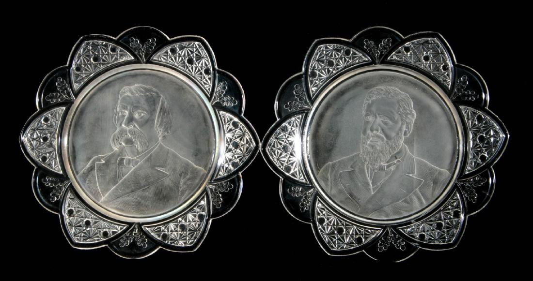 GILLINDER 1884 PRESIDENTIAL CAMPAIGN HISTORICAL GLASS (1 of 9)