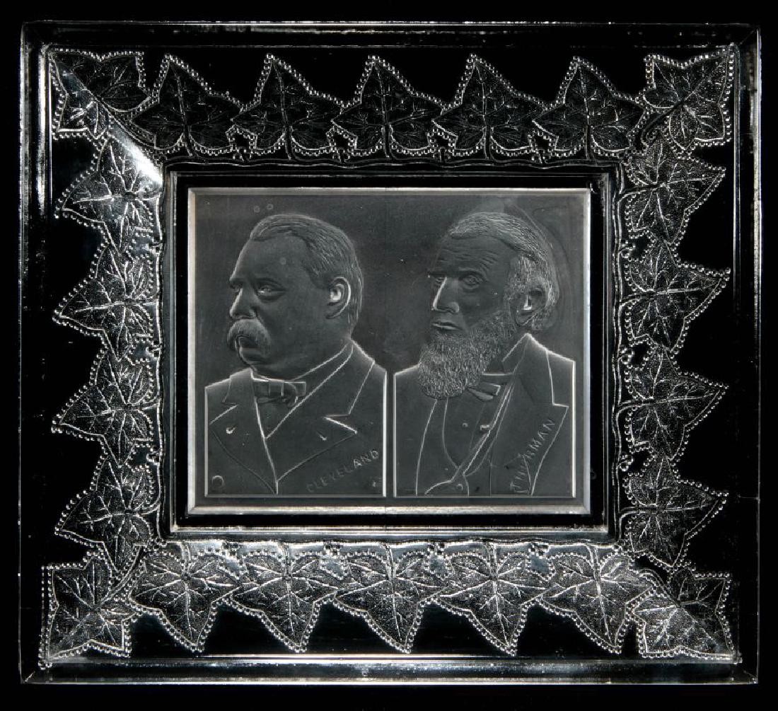 AN 1888 CLEVELAND-THURMAN HISTORICAL GLASS TRAY (1 of 8)