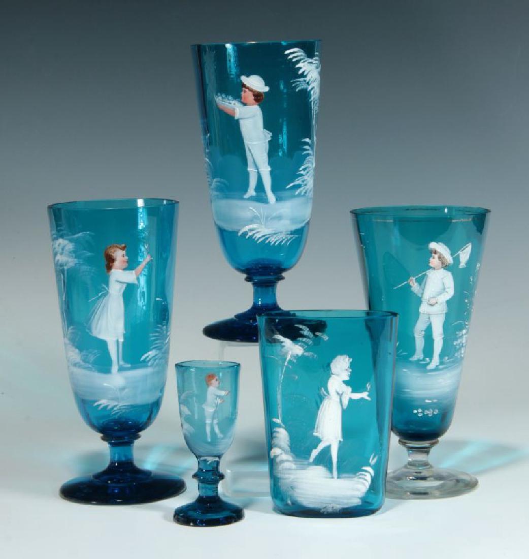 A COLLECTION OF 19TH C. MARY GREGORY GLASS ARTICLES (1 of 8)