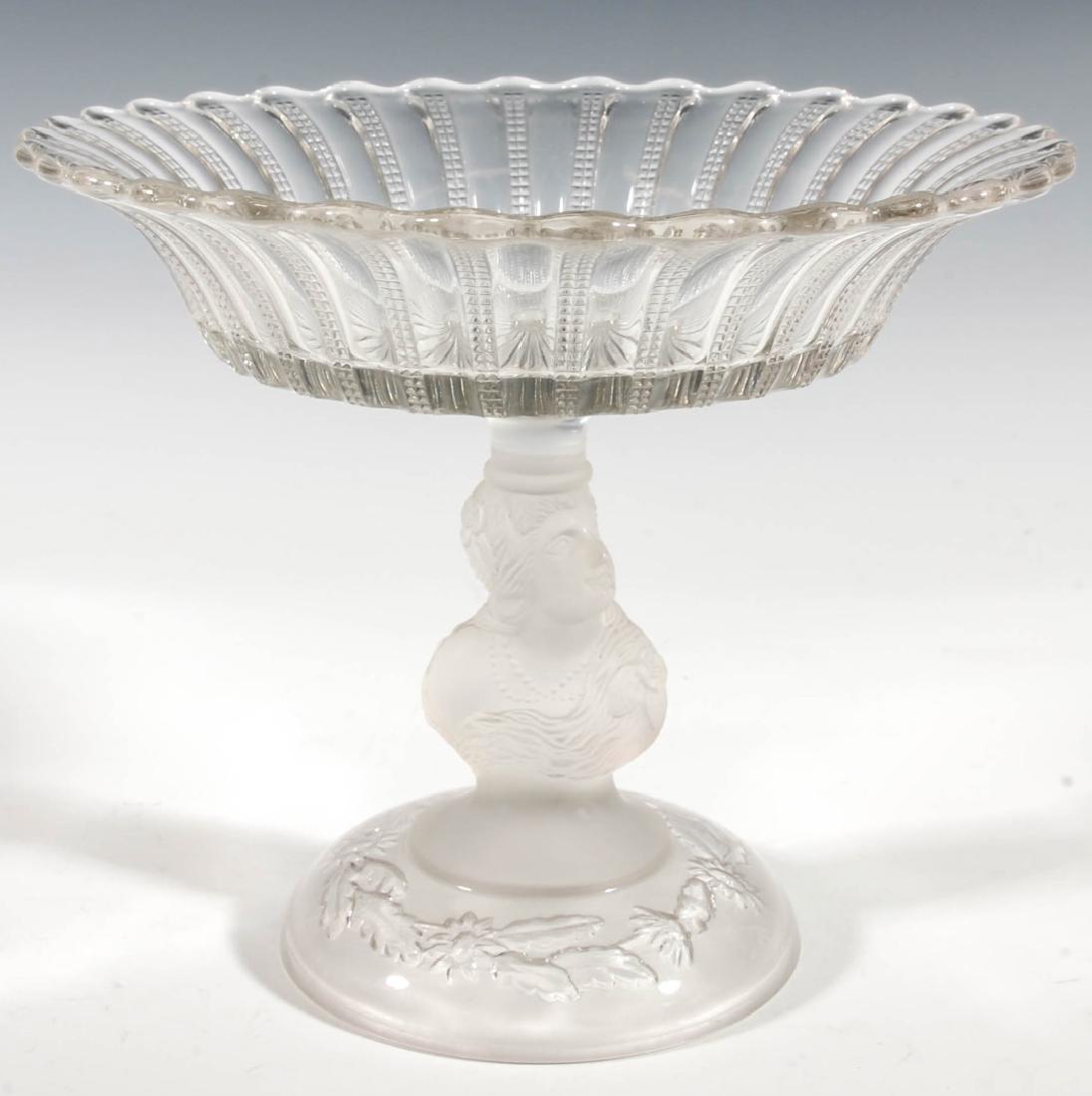 A 19TH CENTURY FROSTED JENNY LIND COMPOTE (1 of 9)