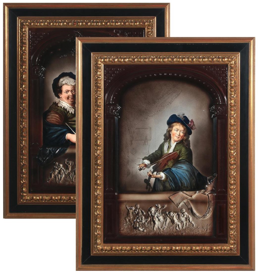 RARE LARGE METTLACH PUG PLAQUES 2274 AND 2275 (1 of 10)