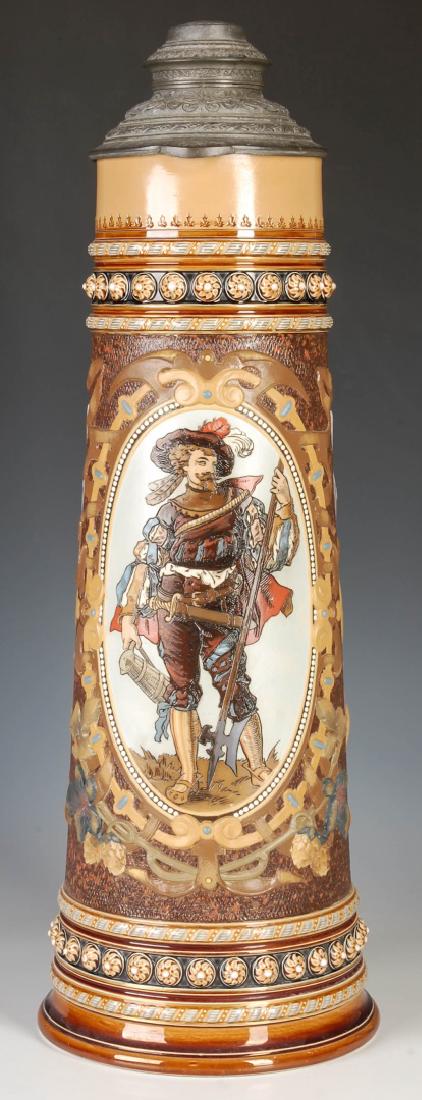 AN IMPRESSIVE 21-INCH METTLACH ETCHED STEIN #1498 (1 of 12)