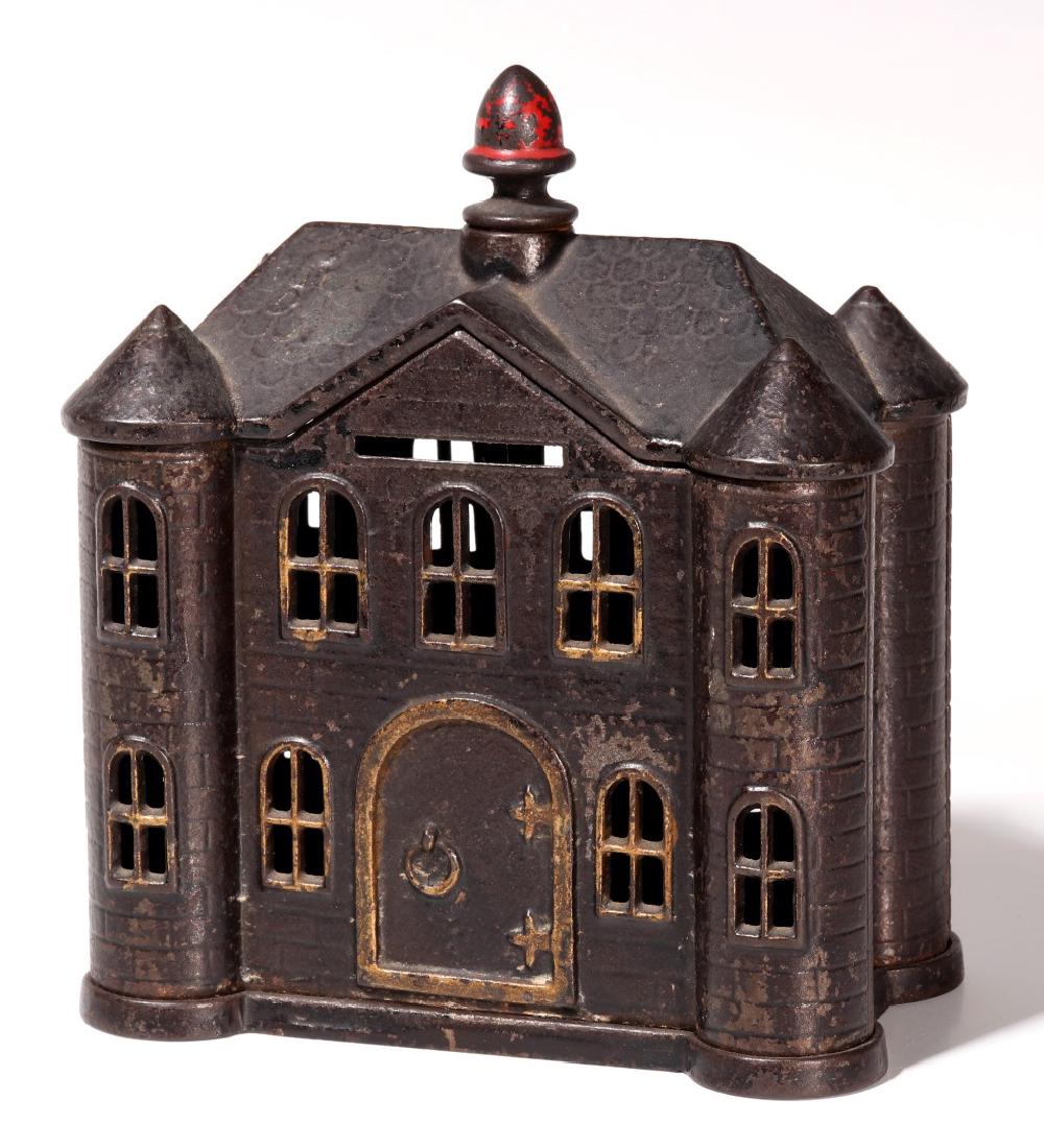 A 19TH C. KYSER AND REX CAST IRON TOWER VILLA BANK (1 of 8)
