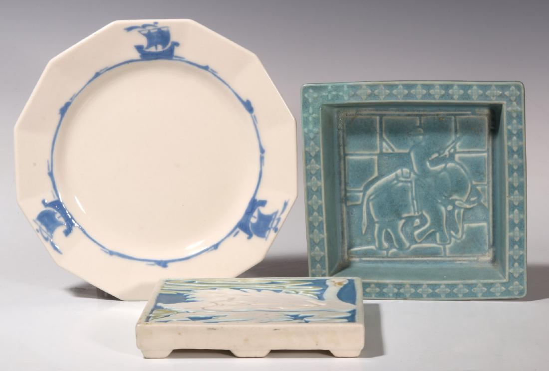 THREE ROOKWOOD ART POTTERY PIECES (1 of 10)