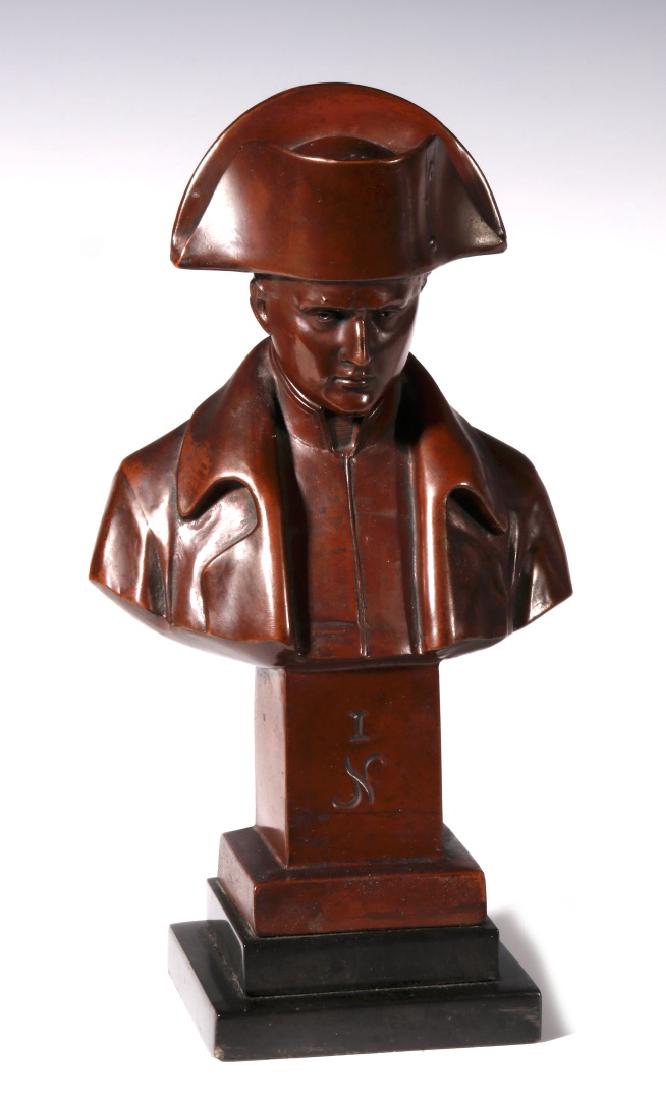 A LATE 19TH / EARLY 20TH C. BRONZE BUST OF NAPOLEON (1 of 10)