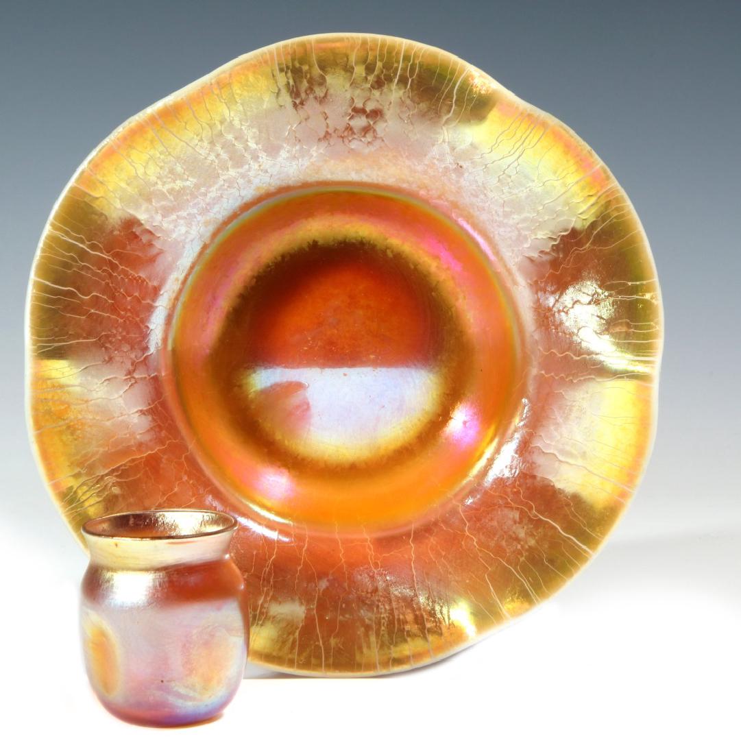 TIFFANY AURENE AND STEUBEN AURENE ART GLASS (1 of 9)