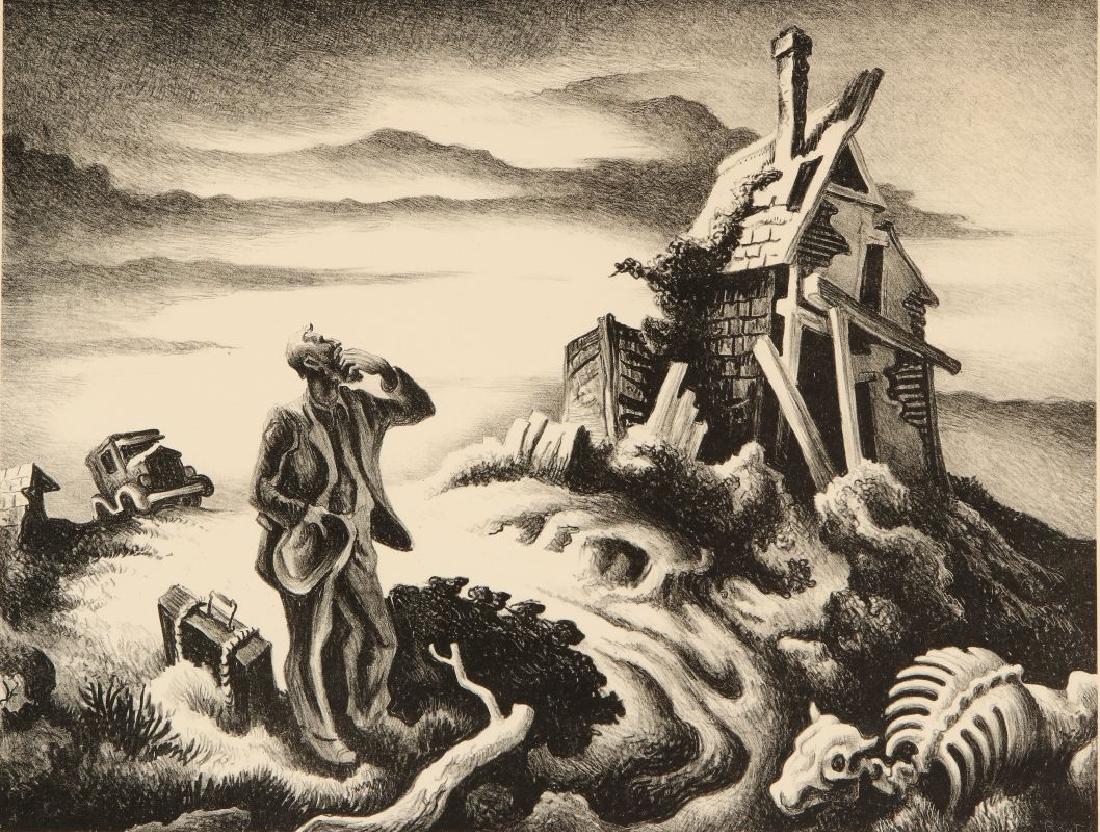 THOMAS HART BENTON (1889-1975) PENCIL SIGNED LITHOGRAPH (1 of 9)