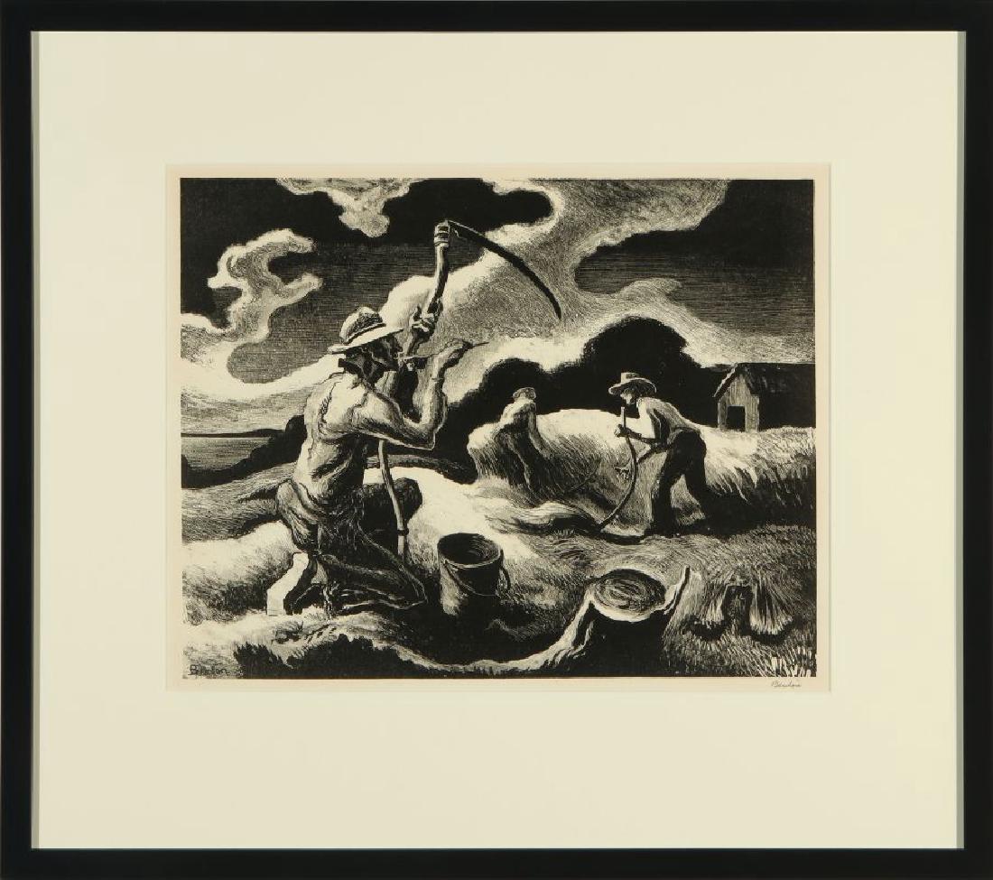 THOMAS HART BENTON (1889-1975) PENCIL SIGNED LITHOGRAPH (1 of 8)