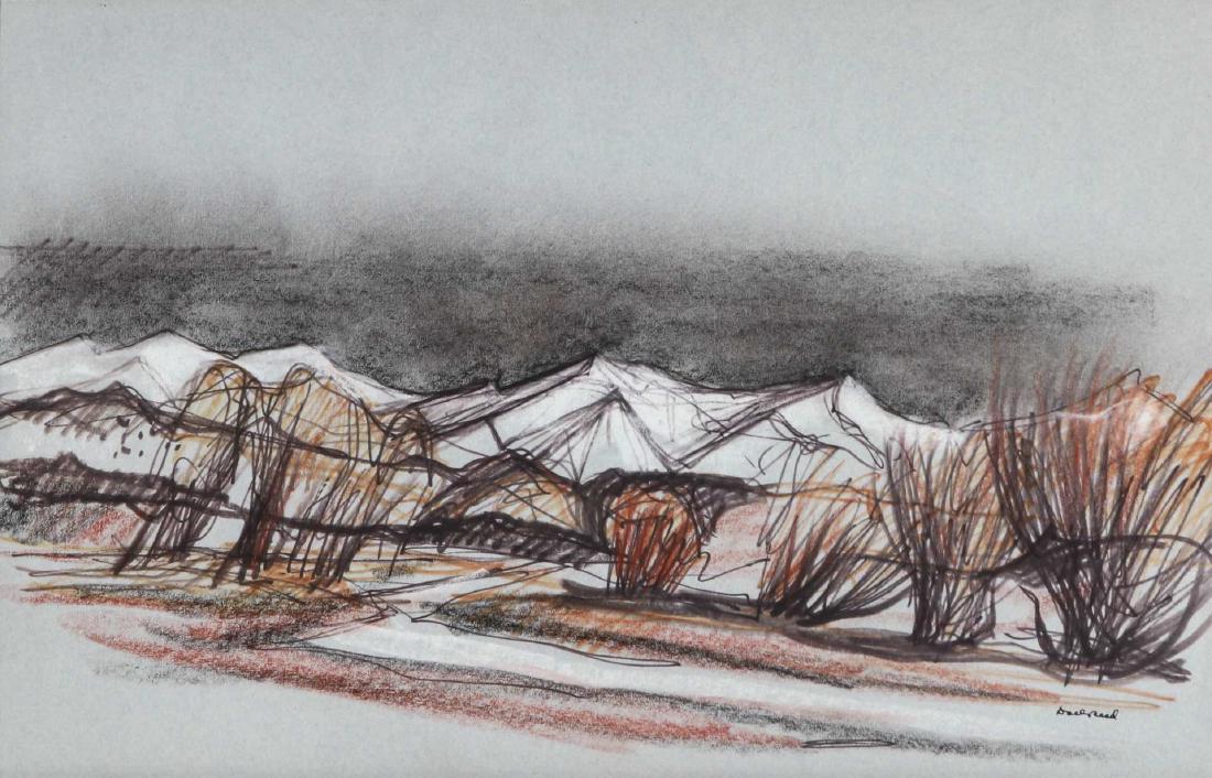 DOEL REED (1895-1985) CONTE SKETCH ON PAPER (1 of 8)