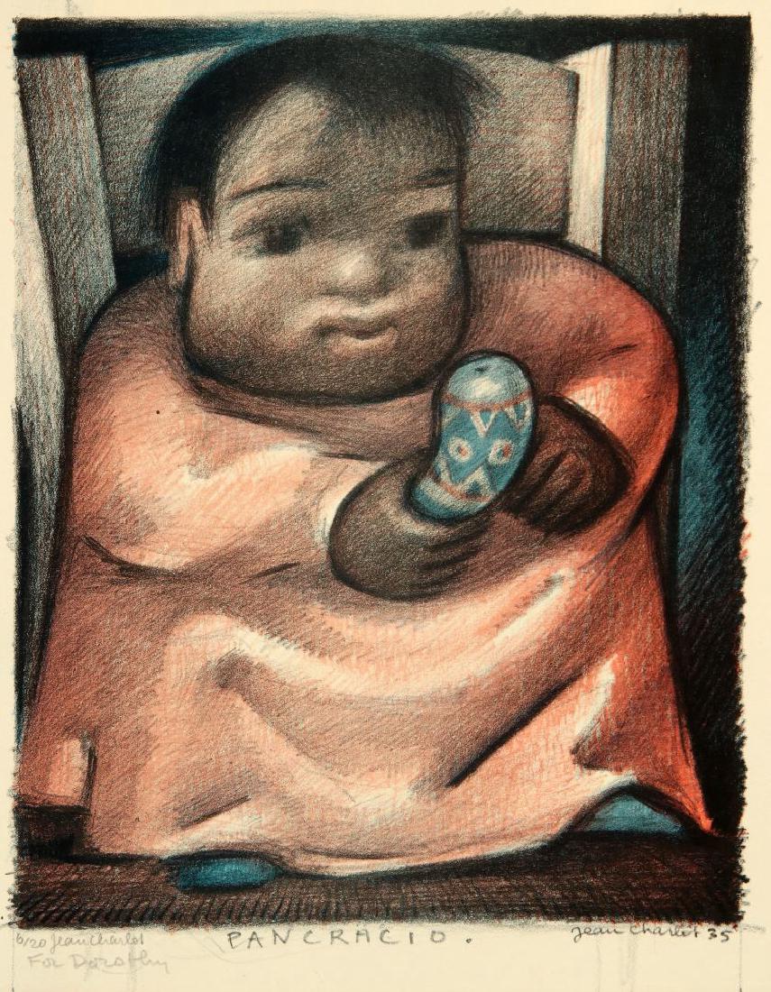 JEAN CHARLOT (1898-1979) PENCIL SIGNED COLOR LITHOGRAPH (1 of 9)