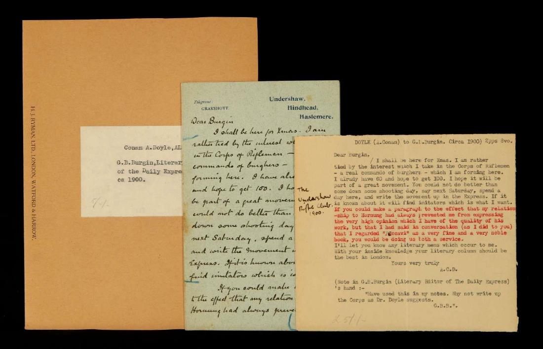 HANDWRITTEN LETTER BY ARTHUR CONAN DOYLE (1 of 5)