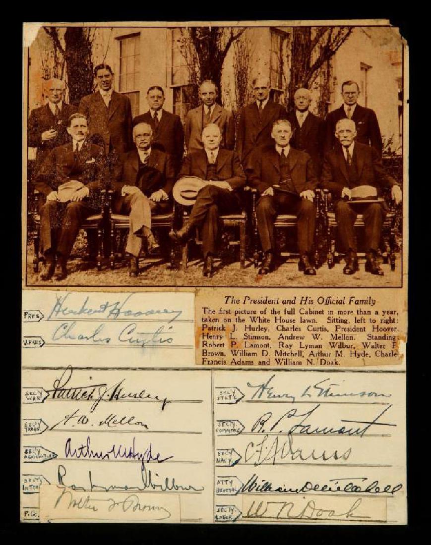 SIGNATURES OF PRES. HERBERT HOOVER AND CABINET (1 of 7)