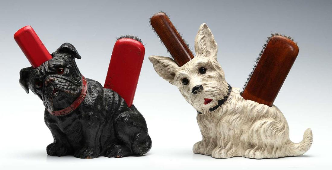 SYROCO TYPE TERRIER AND BULLDOG BRUSH HOLDERS (1 of 10)