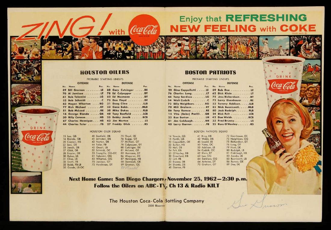 GUSS GRISSOM SIGNED FOOTBALL PROGRAM (1 of 8)