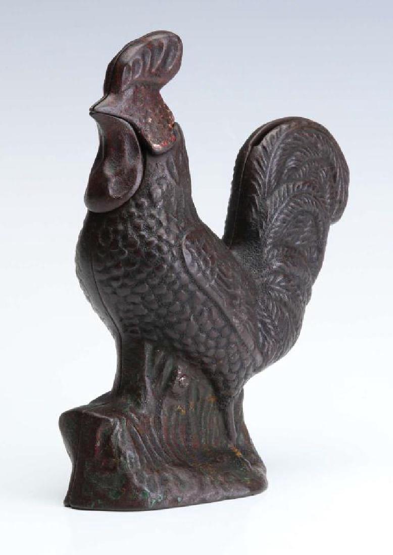 KYSER & REX CAST IRON ROOSTER MECHANICAL BANK (1 of 10)